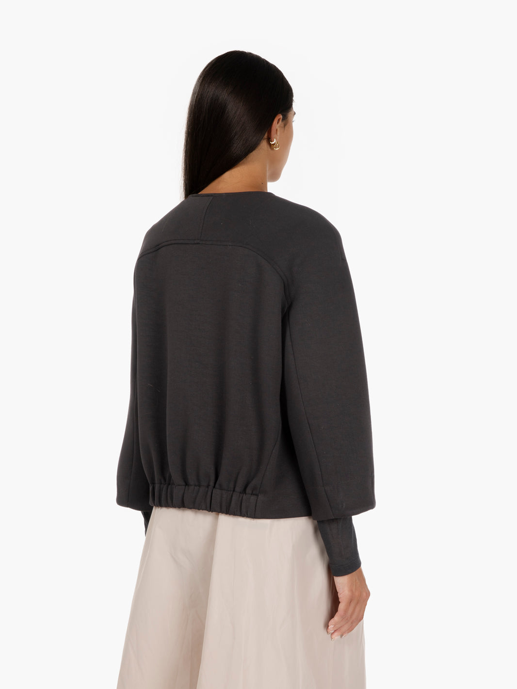 Black straight jacket with buttons