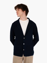 Cotton crêpe night knitted jacket