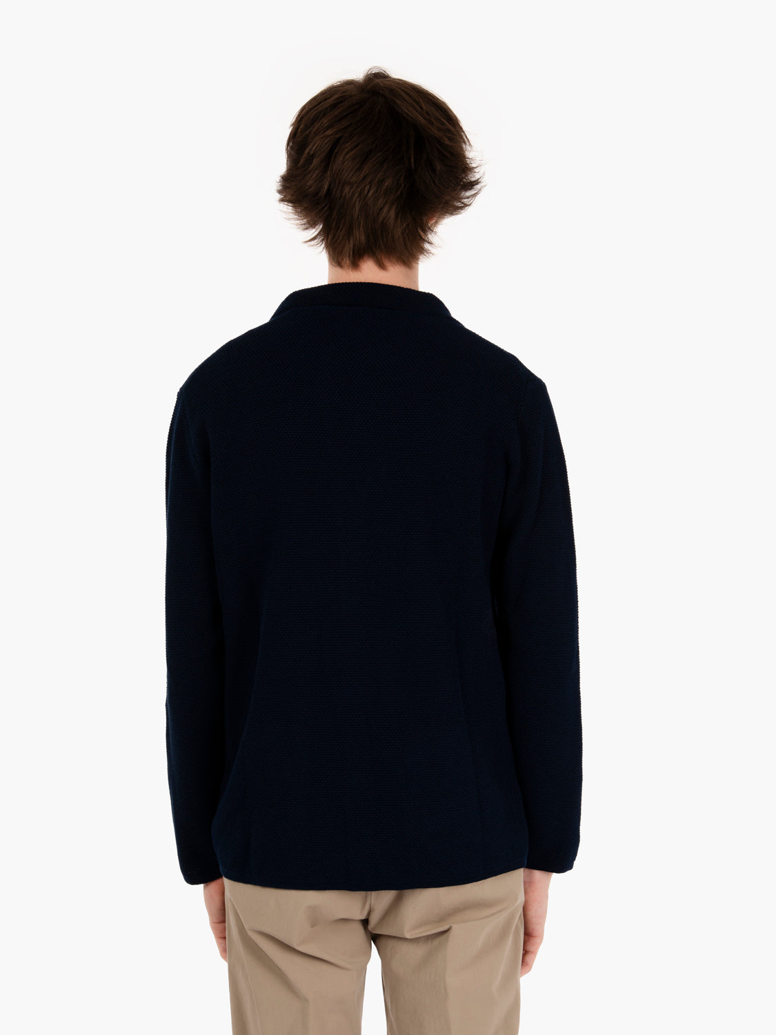 Giacca in maglia cotton crêpe notte