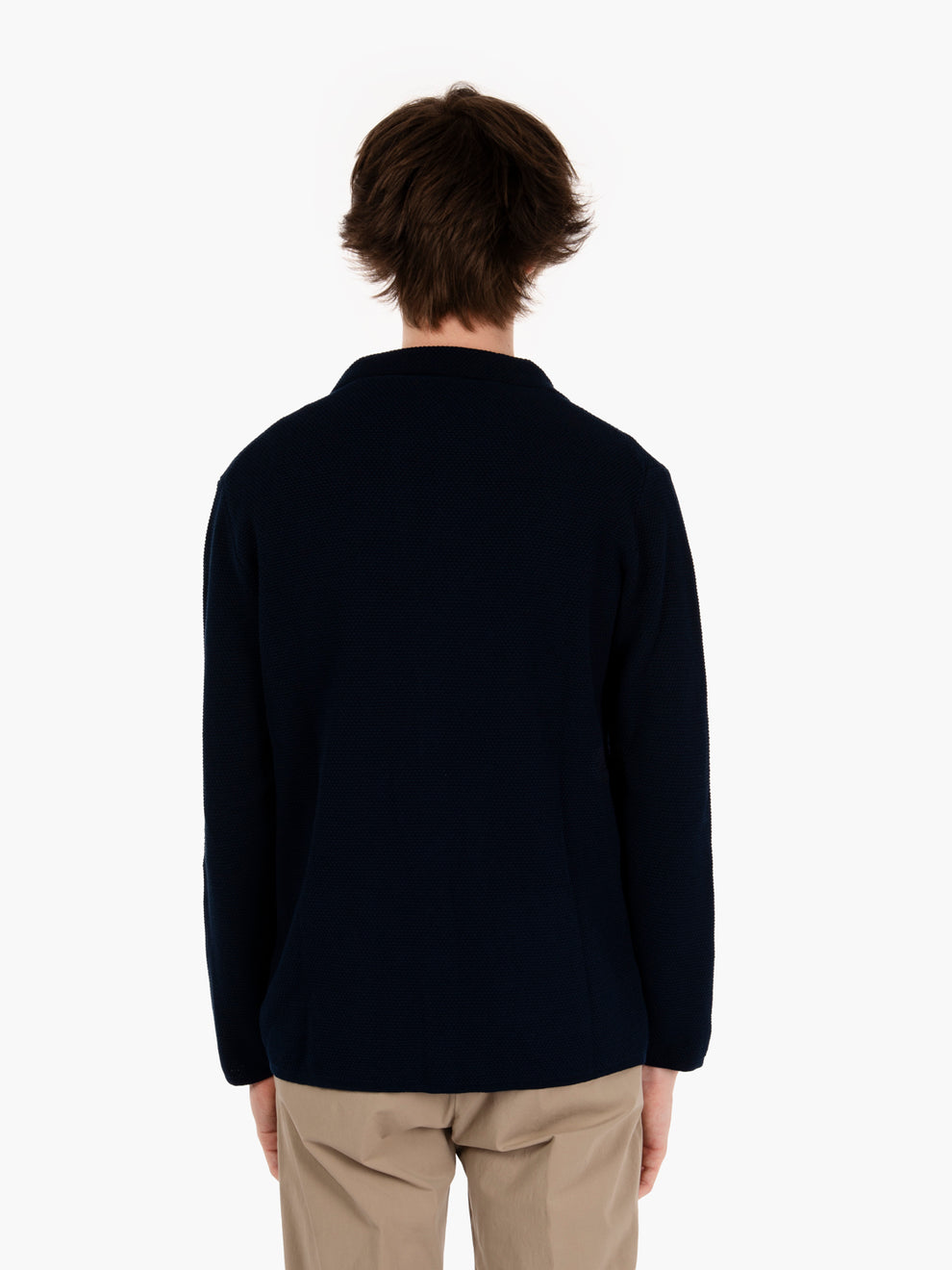 Giacca in maglia cotton crêpe notte