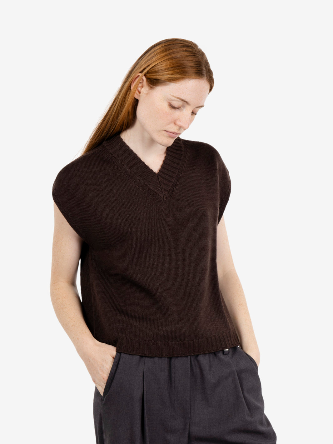 Boxy fit bark vest