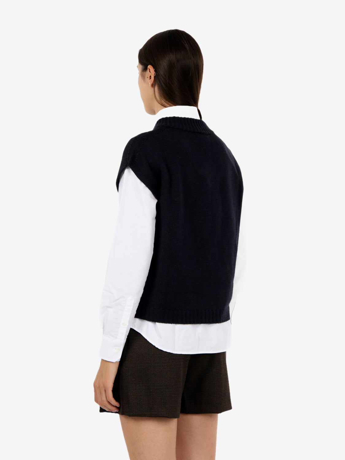 Black boxy fit waistcoat