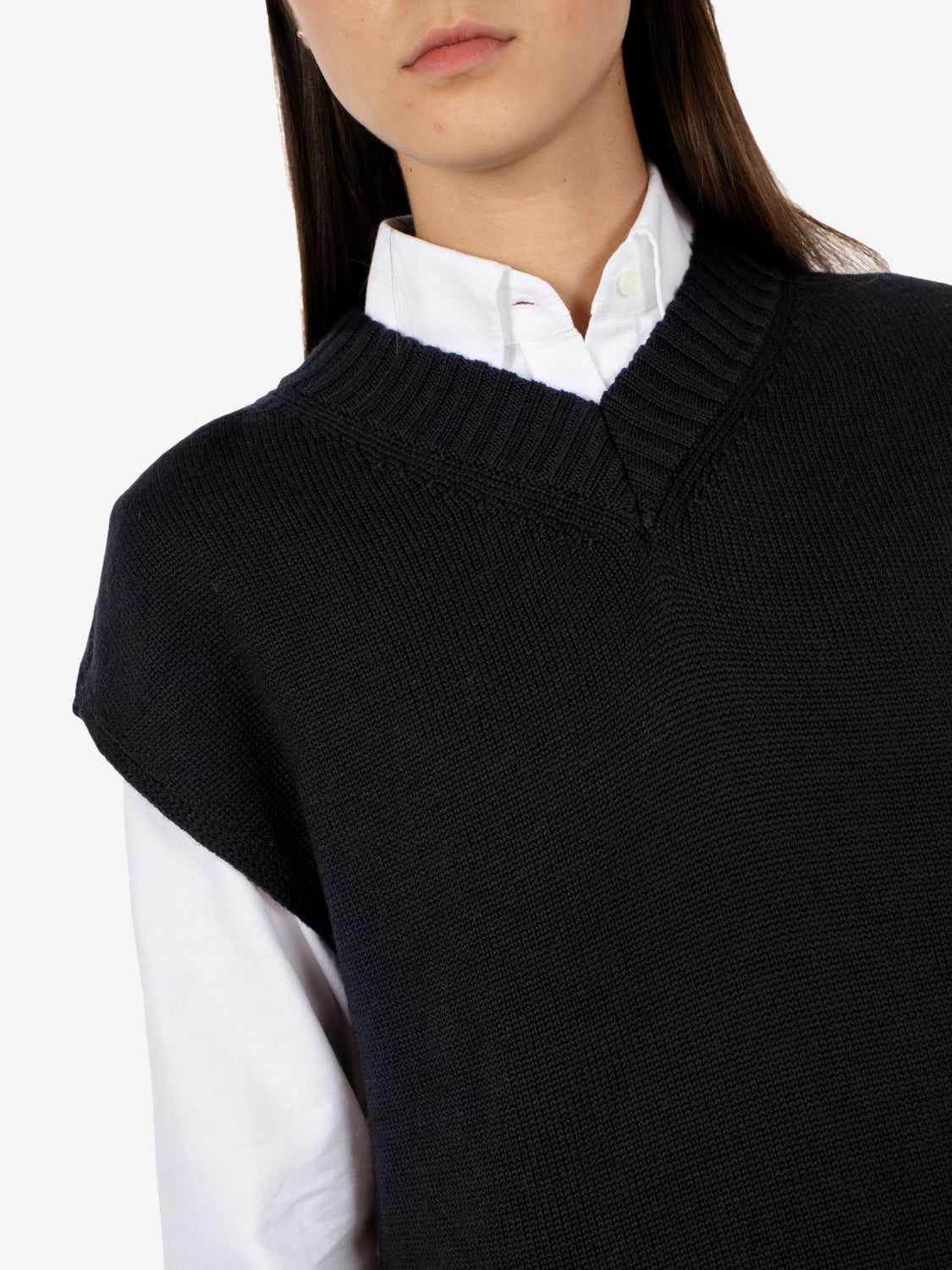Black boxy fit waistcoat