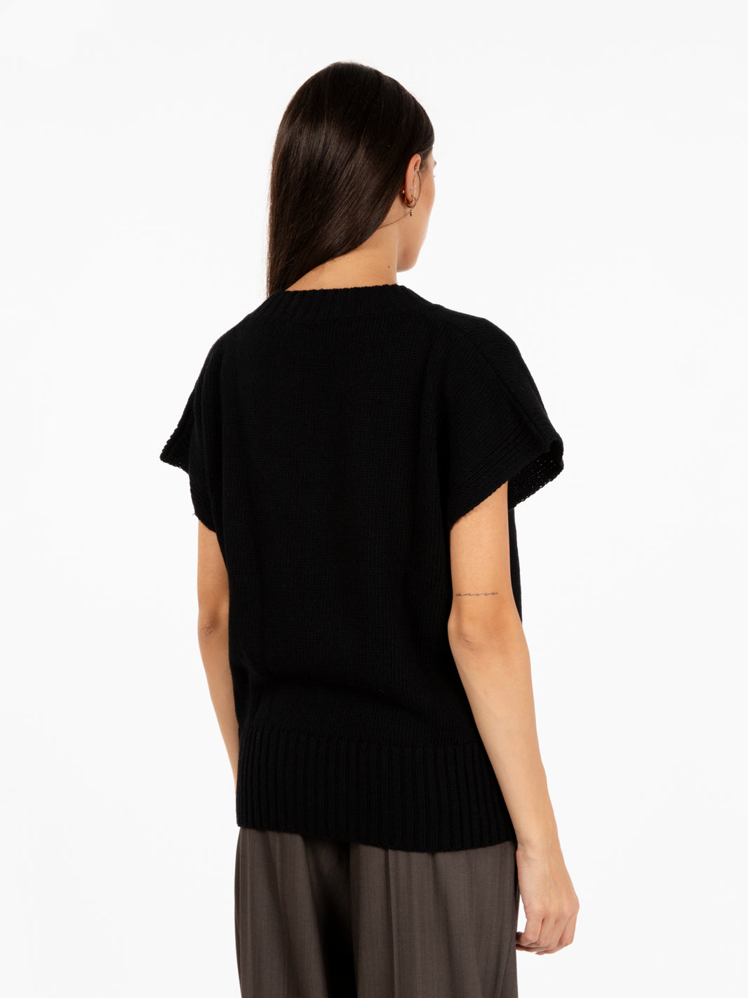 Black V-Neck Vest