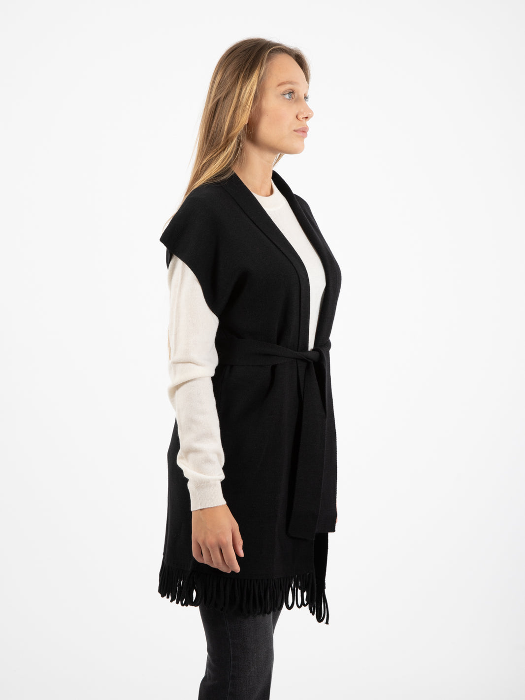 Gilet frange nero