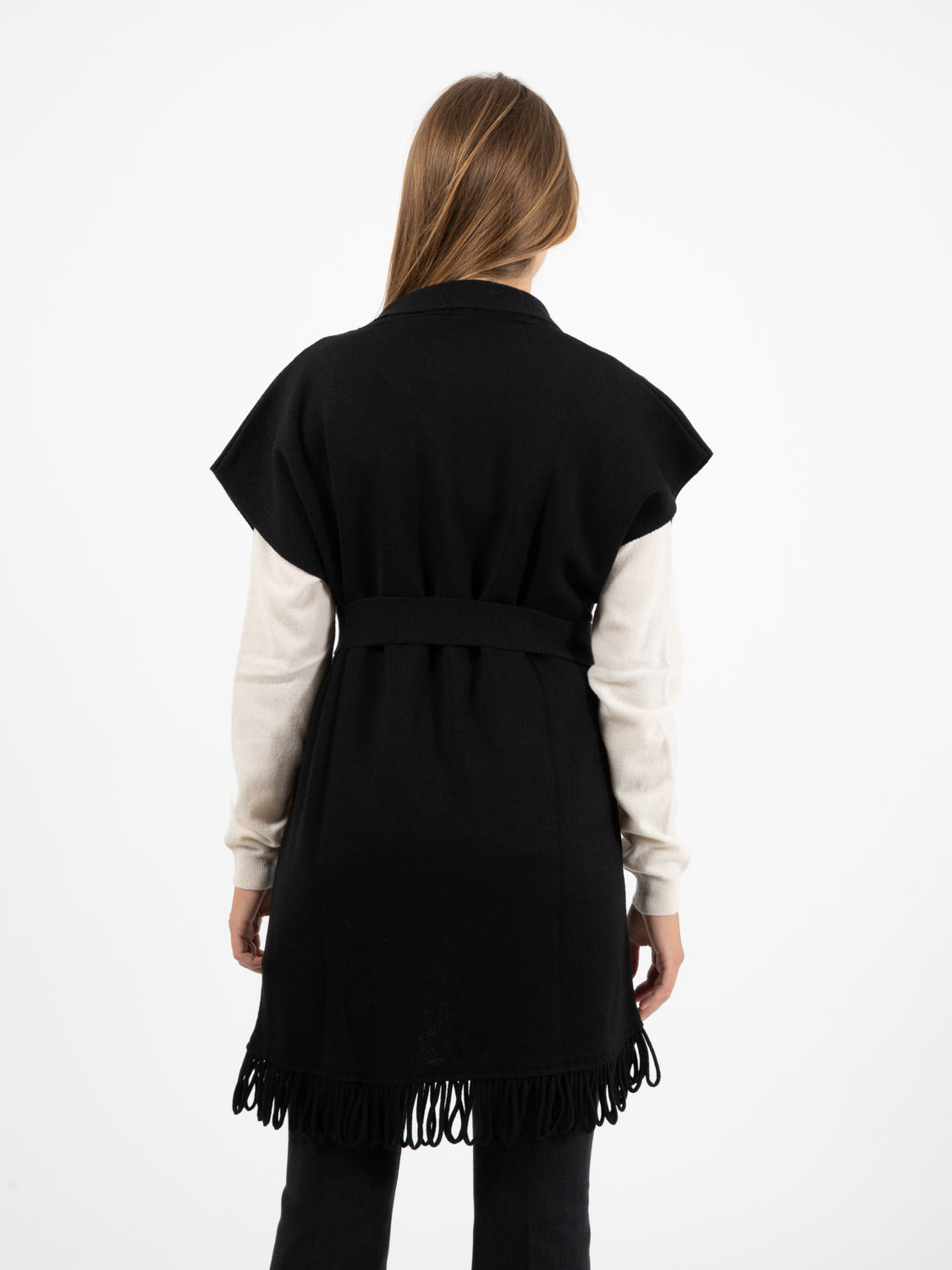 Gilet frange nero