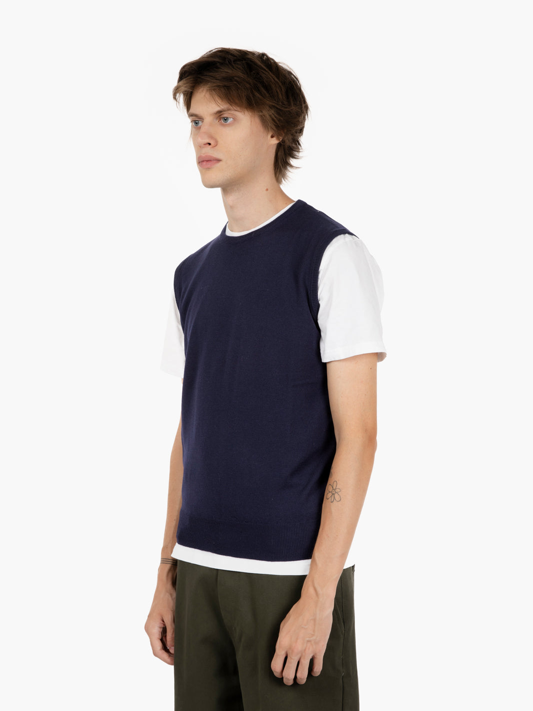 Gilet in maglia navy