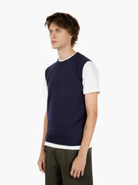 Gilet in maglia navy