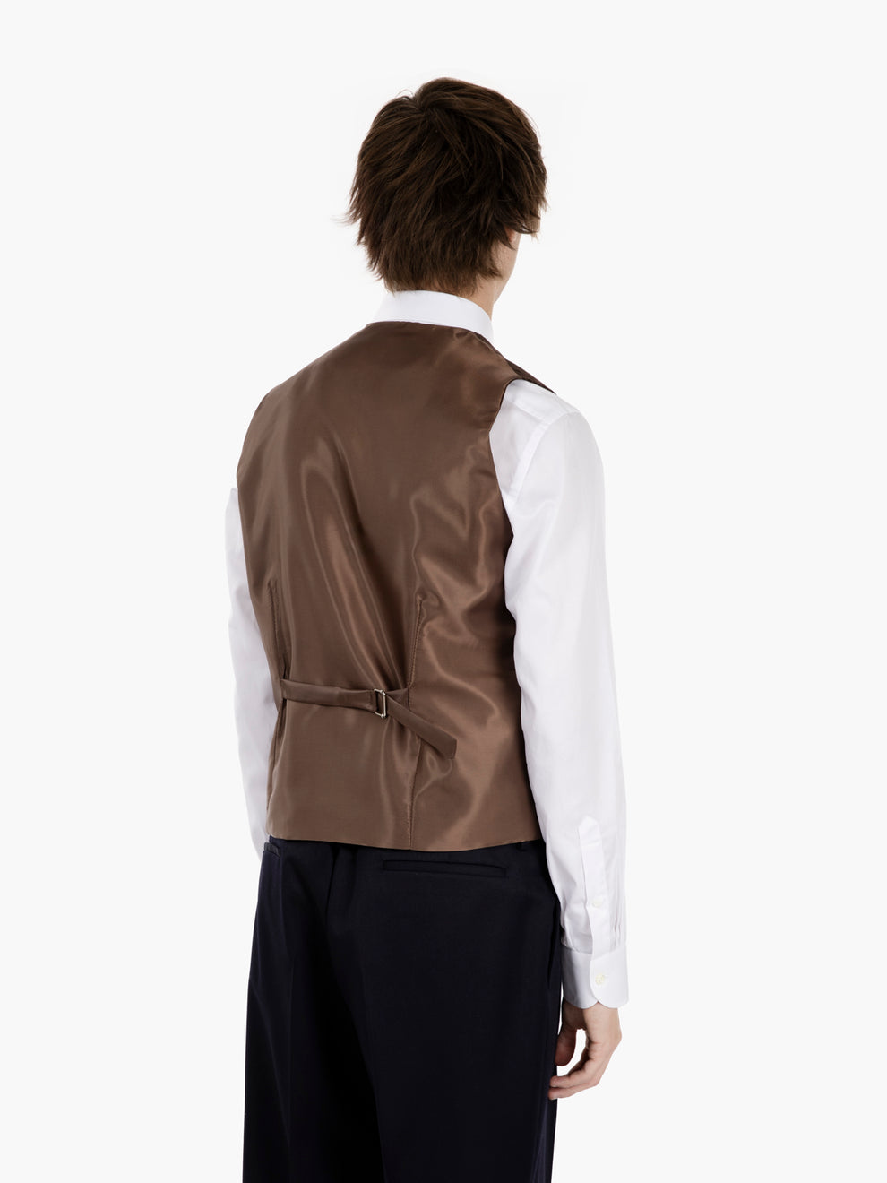 Dark brown velvet vest