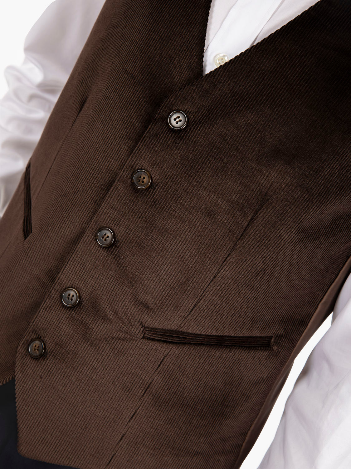 Dark brown velvet vest