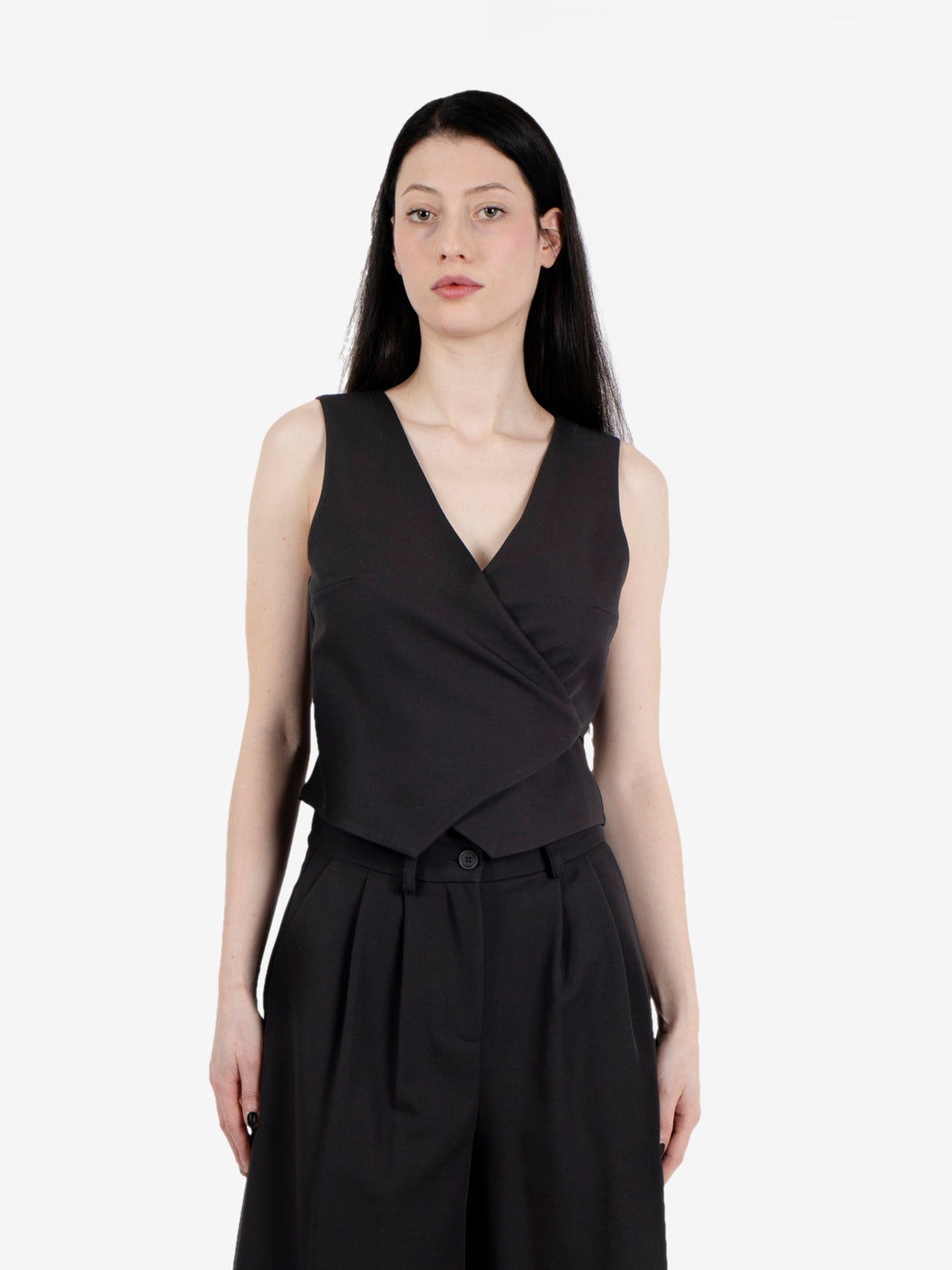 Gilet intrecciato nero