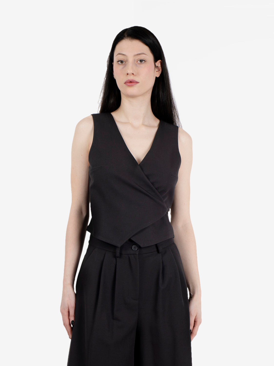 Gilet intrecciato nero