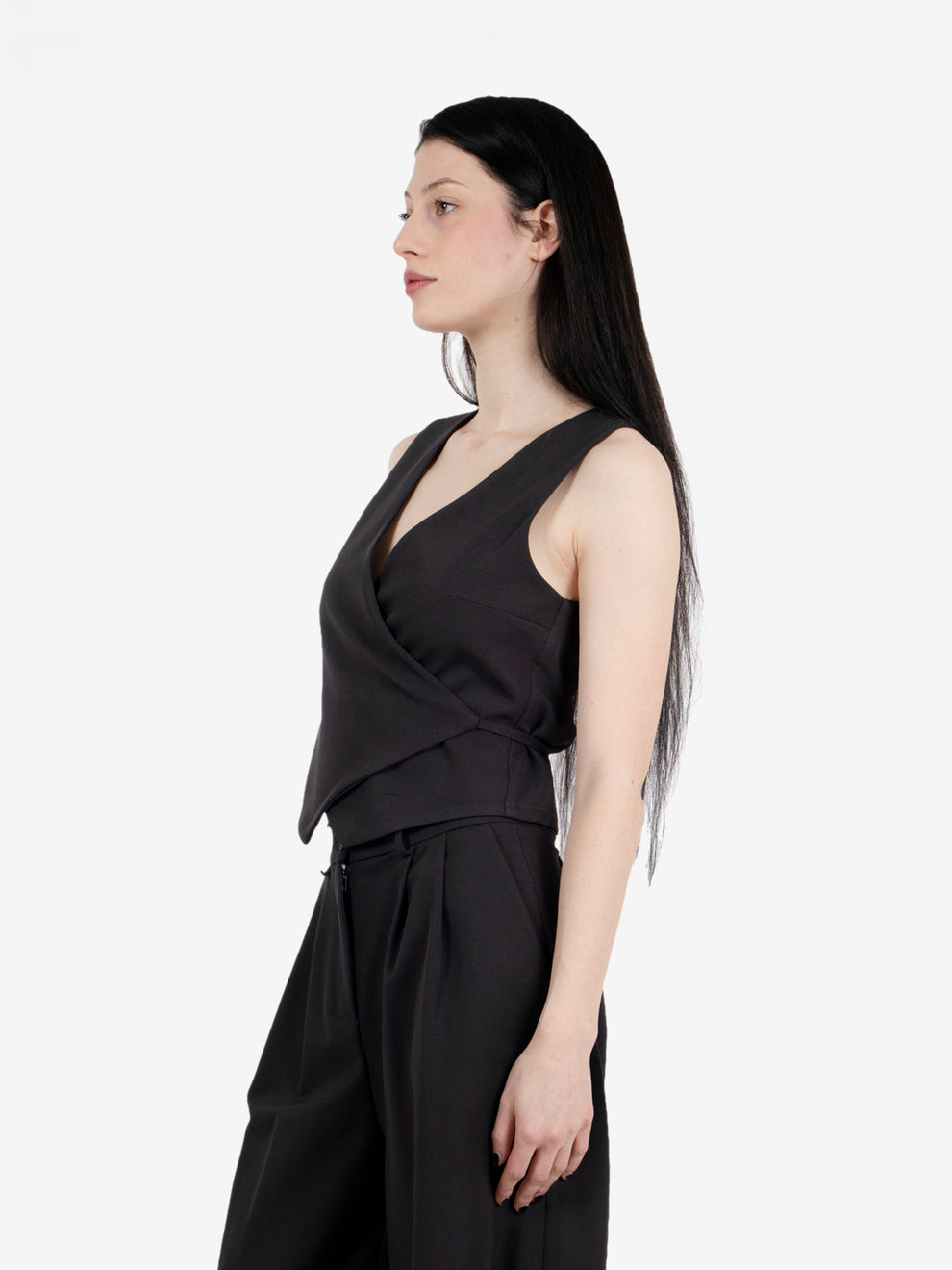 Gilet intrecciato nero