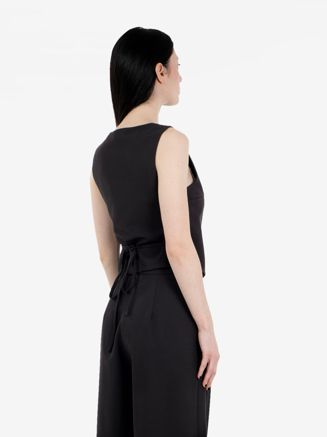 Gilet intrecciato nero