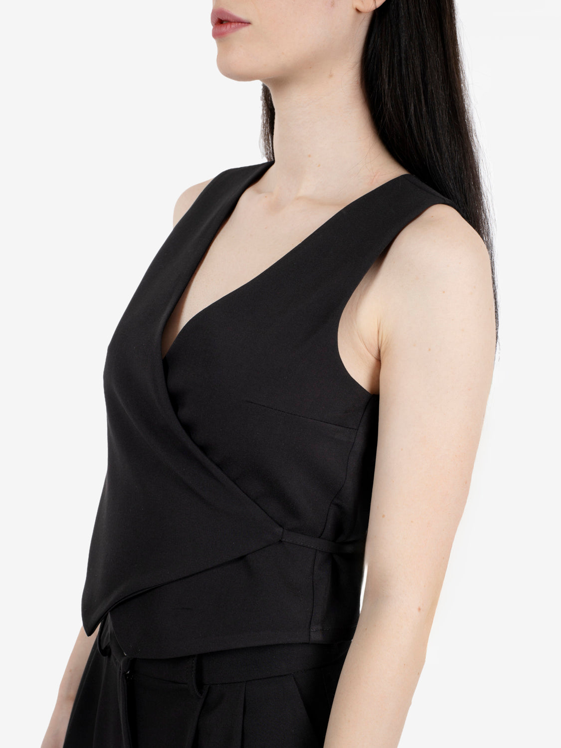 Gilet intrecciato nero