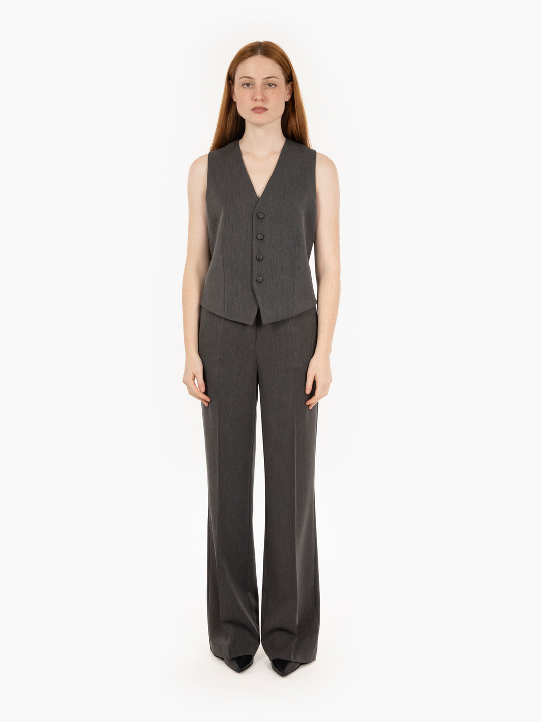 Gilet monopetto antracite