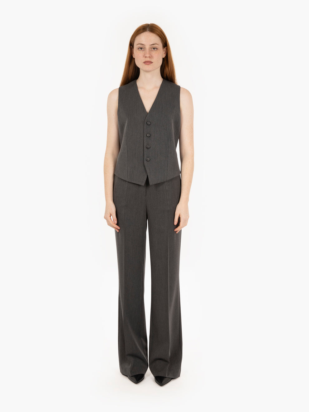 Gilet monopetto antracite