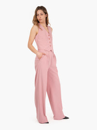 Pink single breasted vest