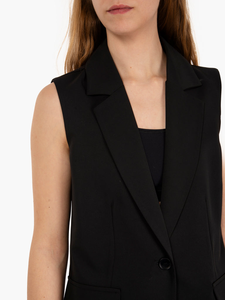 STIMM - Gilet nero lungo