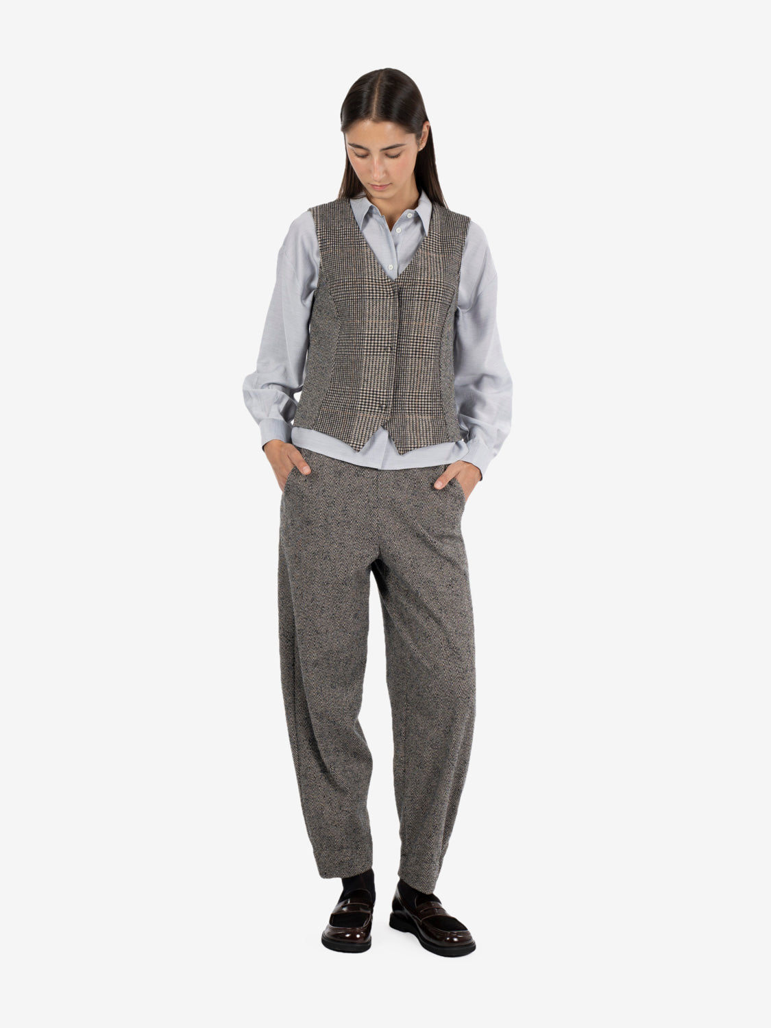 Black houndstooth vest