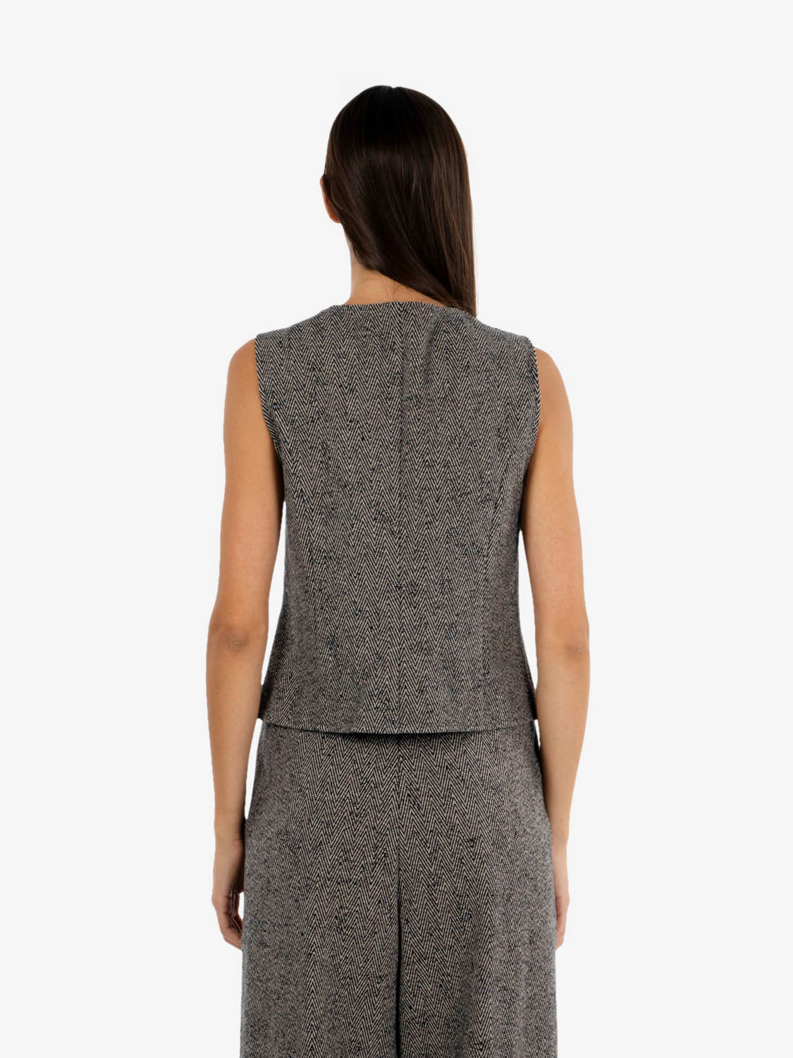 Black houndstooth vest