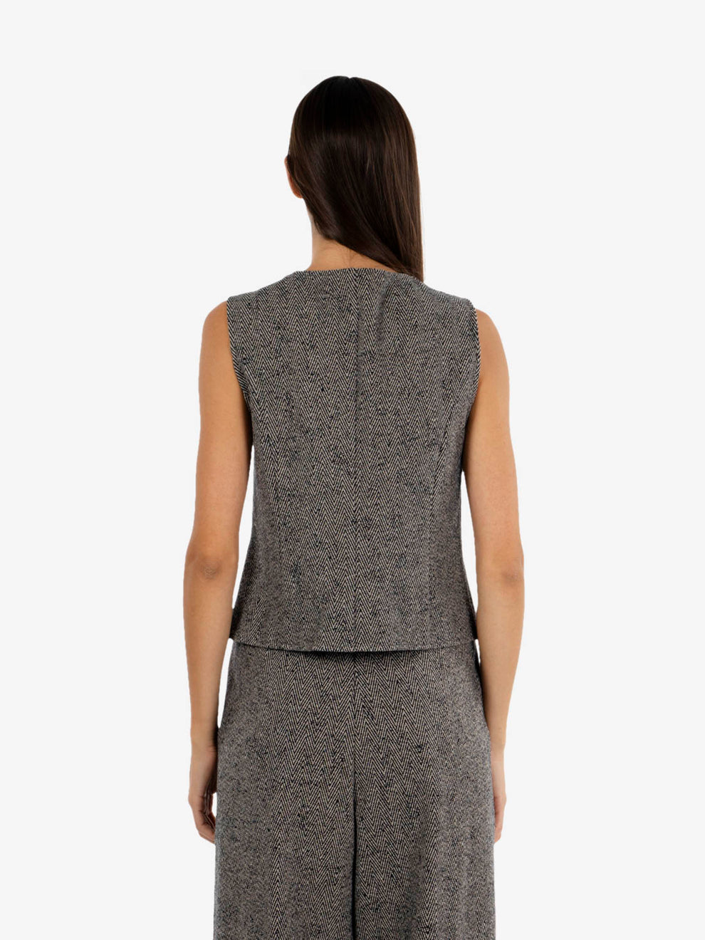 Black houndstooth vest