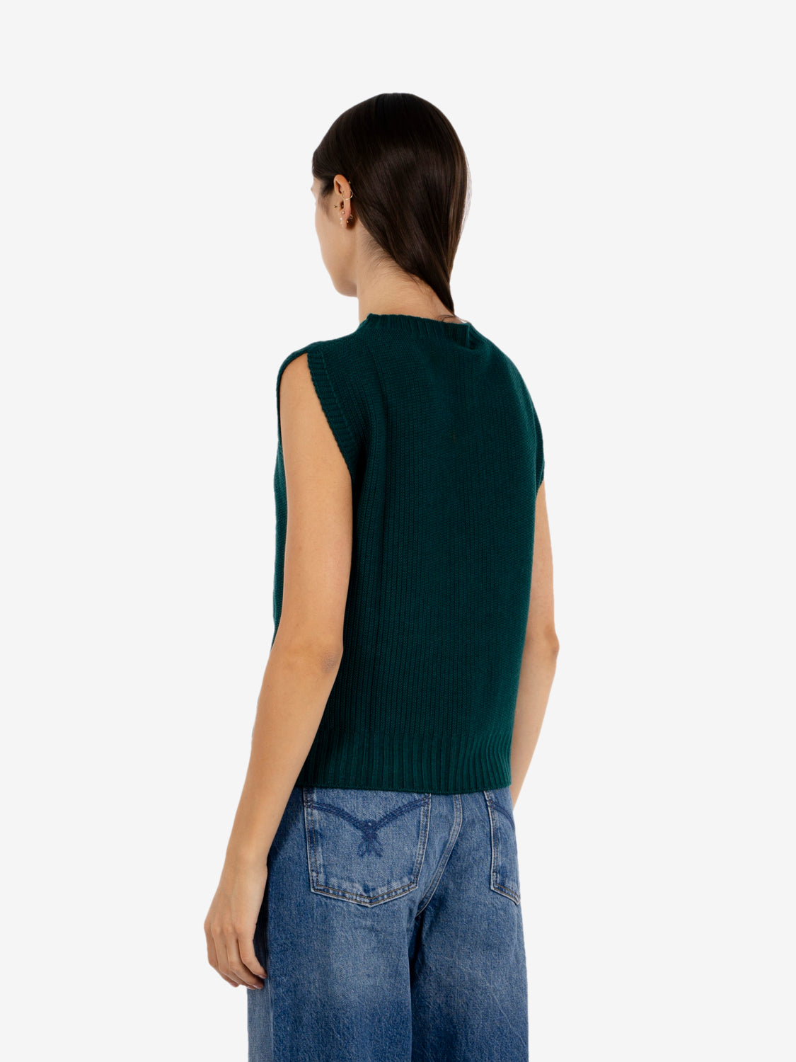 Green braided vest