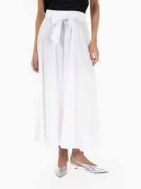 Caterina white midi skirt
