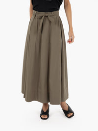 Caterina green midi skirt