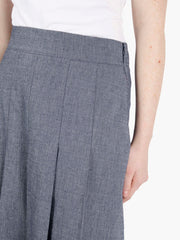STIMM - Gonna midi effetto denim blue