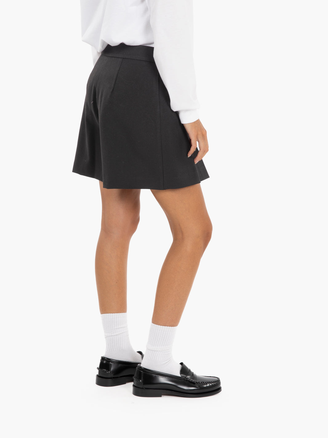 Gonna pantalone a pieghe nera