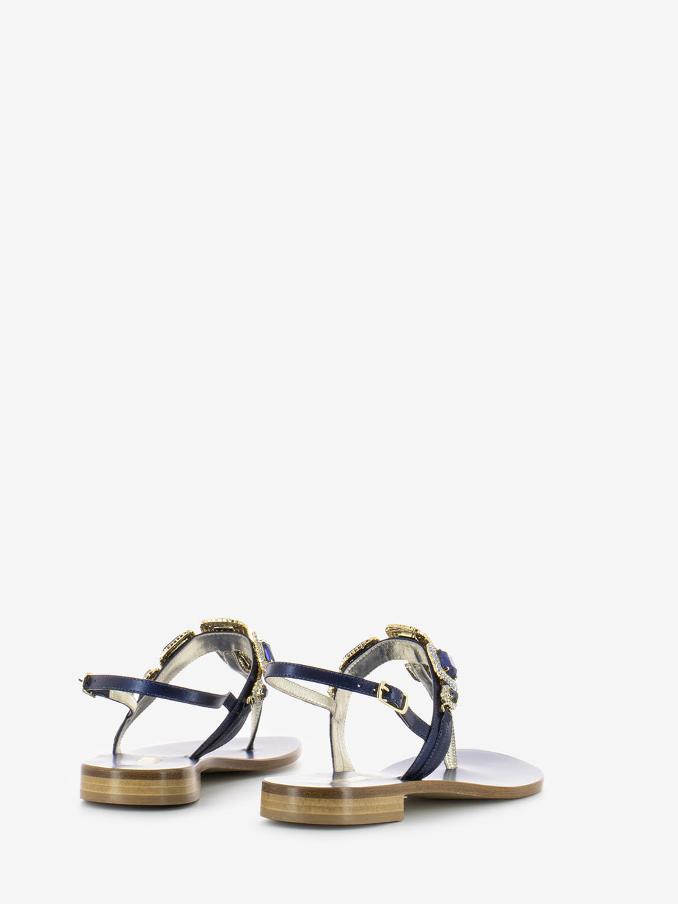 Positano flip flops laminated blue