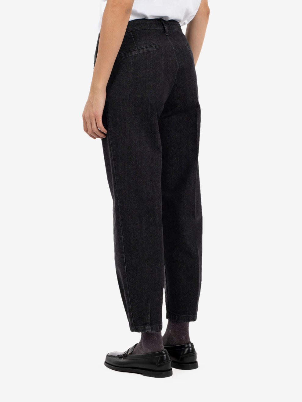 Jeans carrot fit denim nero