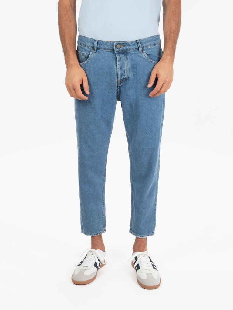 STIMM - Jeans cropped denim chiaro azzurro