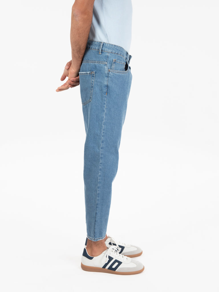 STIMM - Jeans cropped denim chiaro azzurro