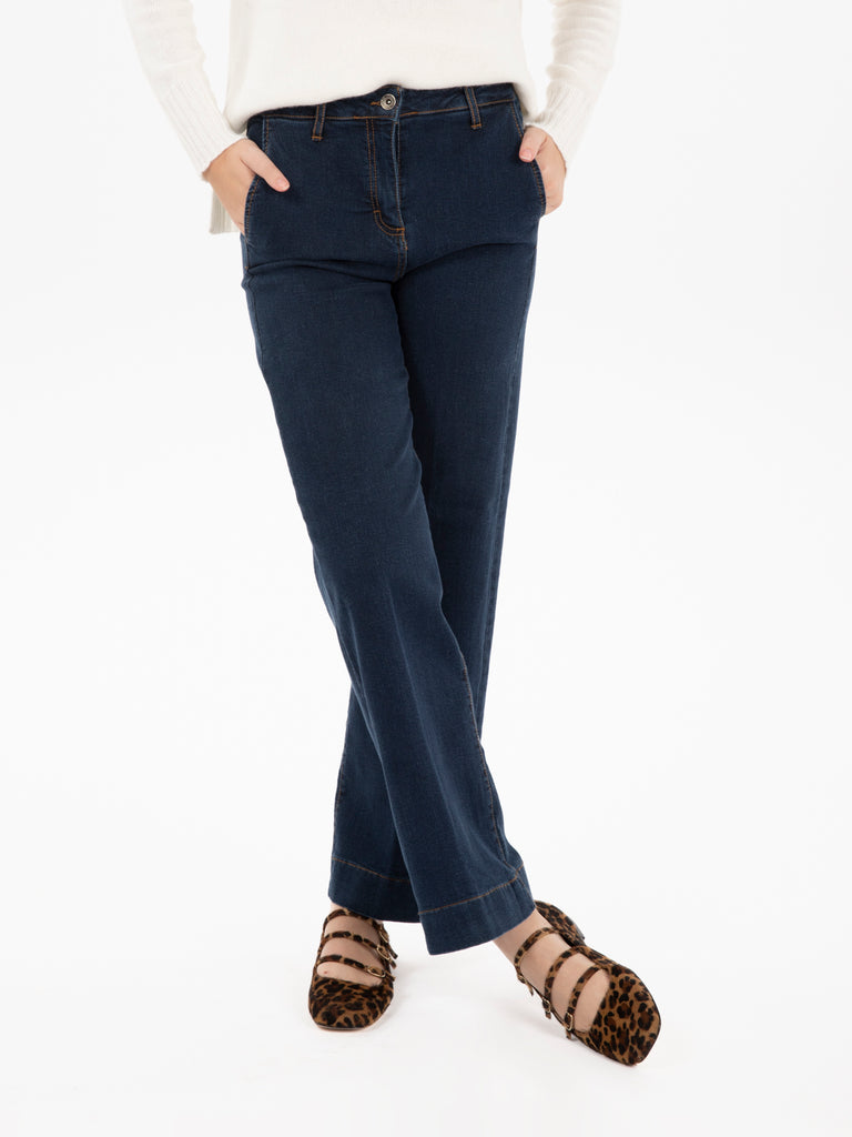 STIMM - Jeans dritto con piega frontale