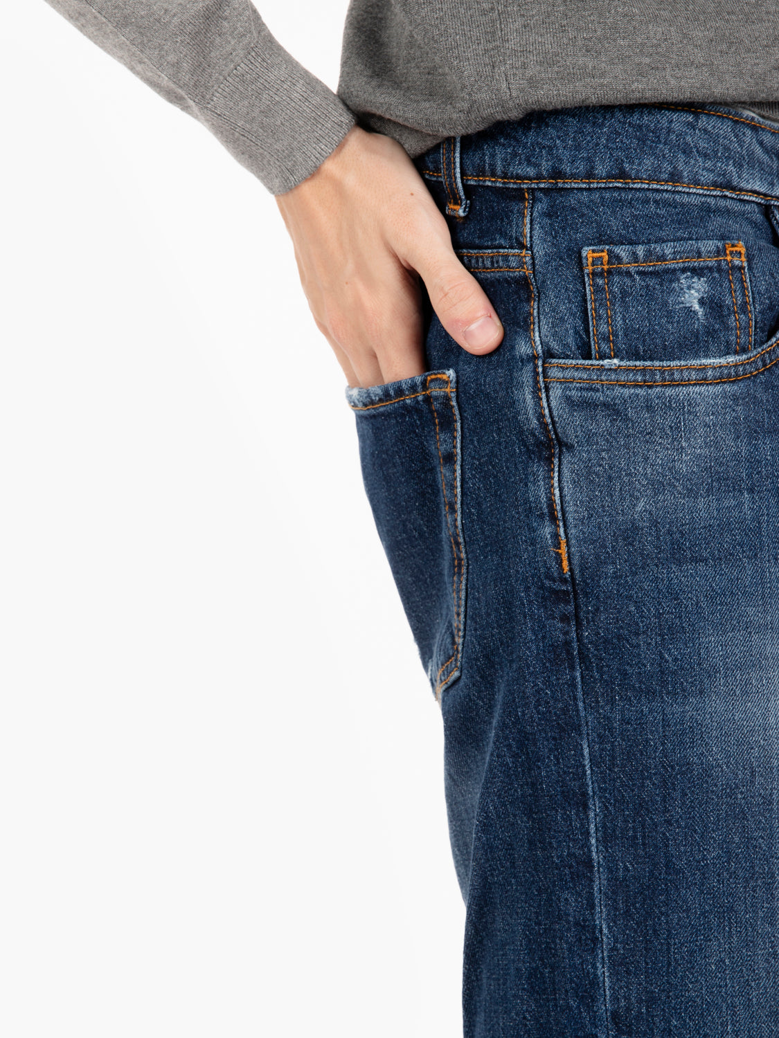 Jeans Globe in denim effetto used