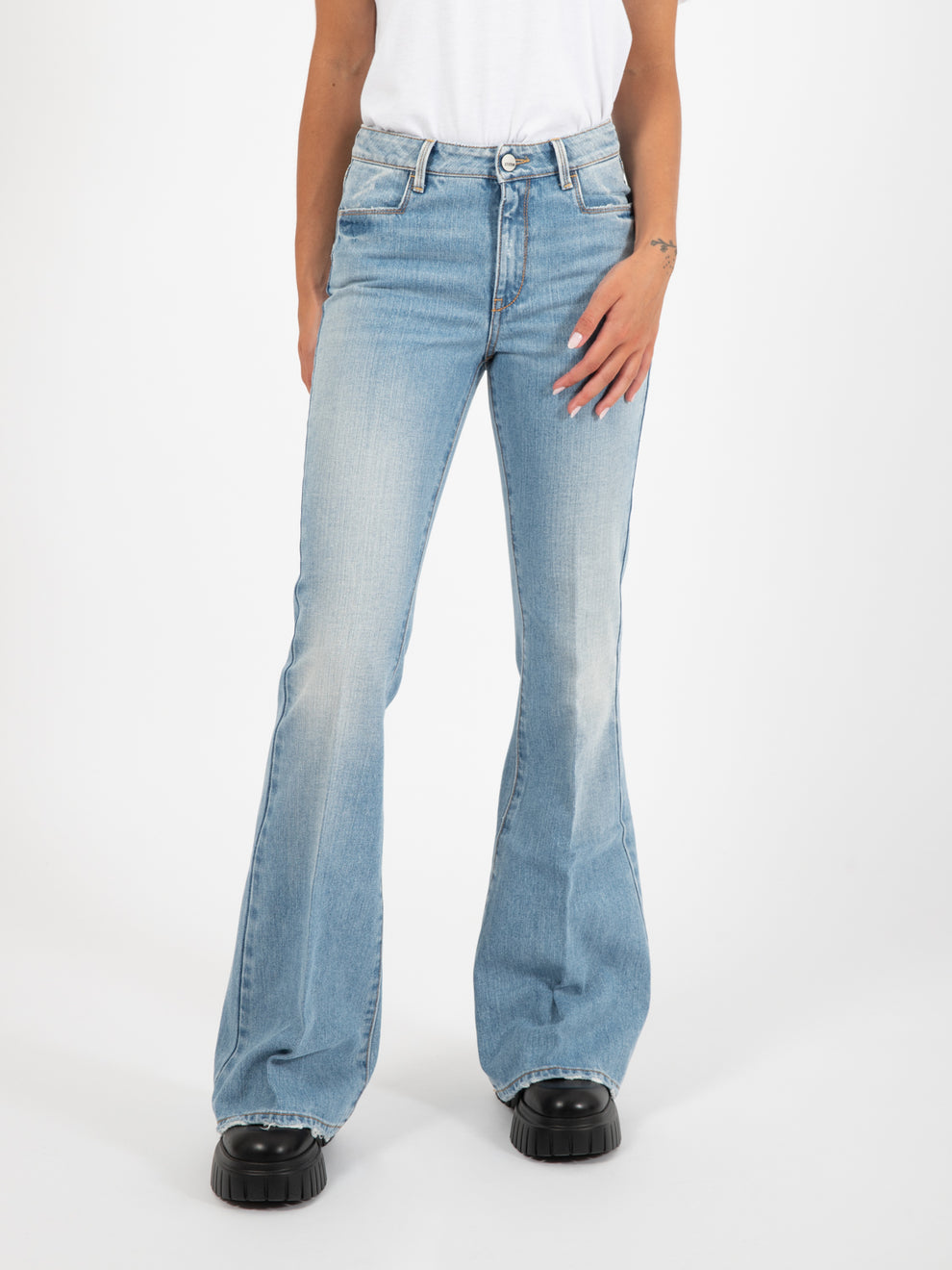 Jeans Lady flare denim chiaro
