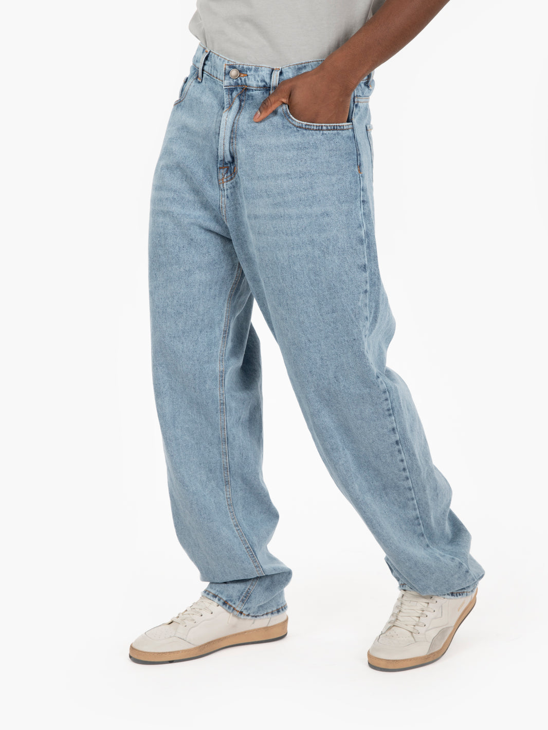 Jeans skate Maga denim chiaro