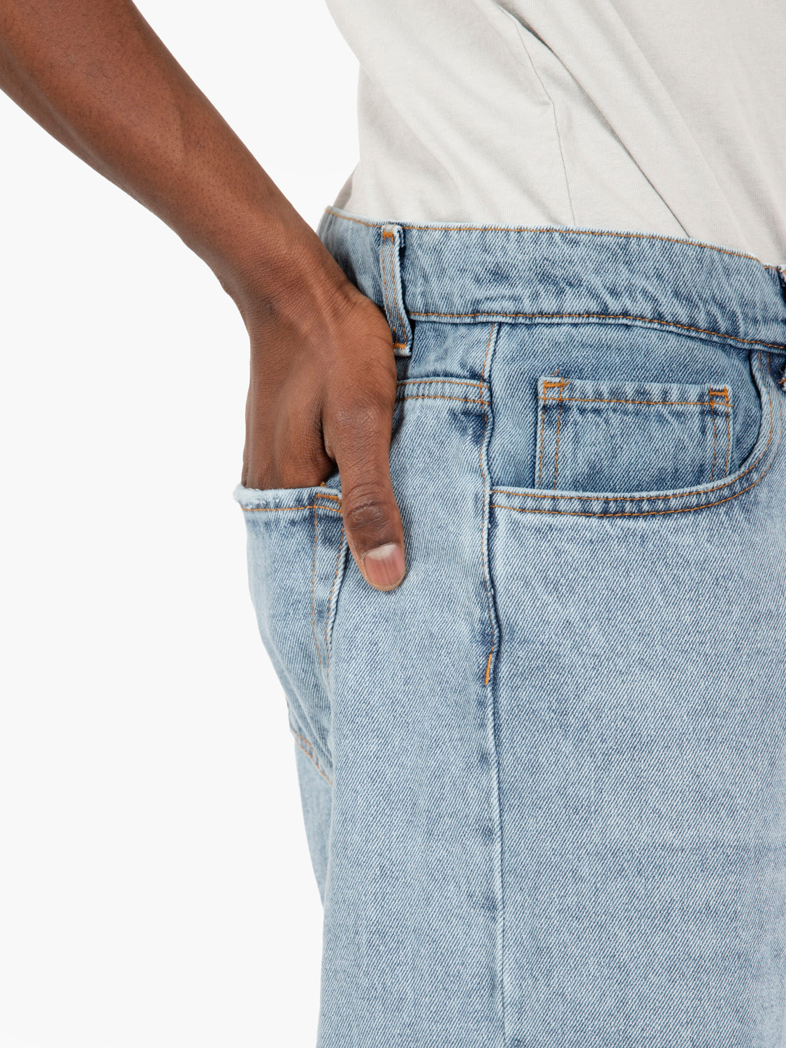 Jeans skate Maga denim chiaro