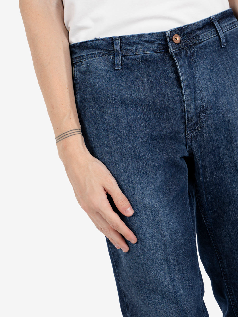 Jeans slim lavaggio medio blu