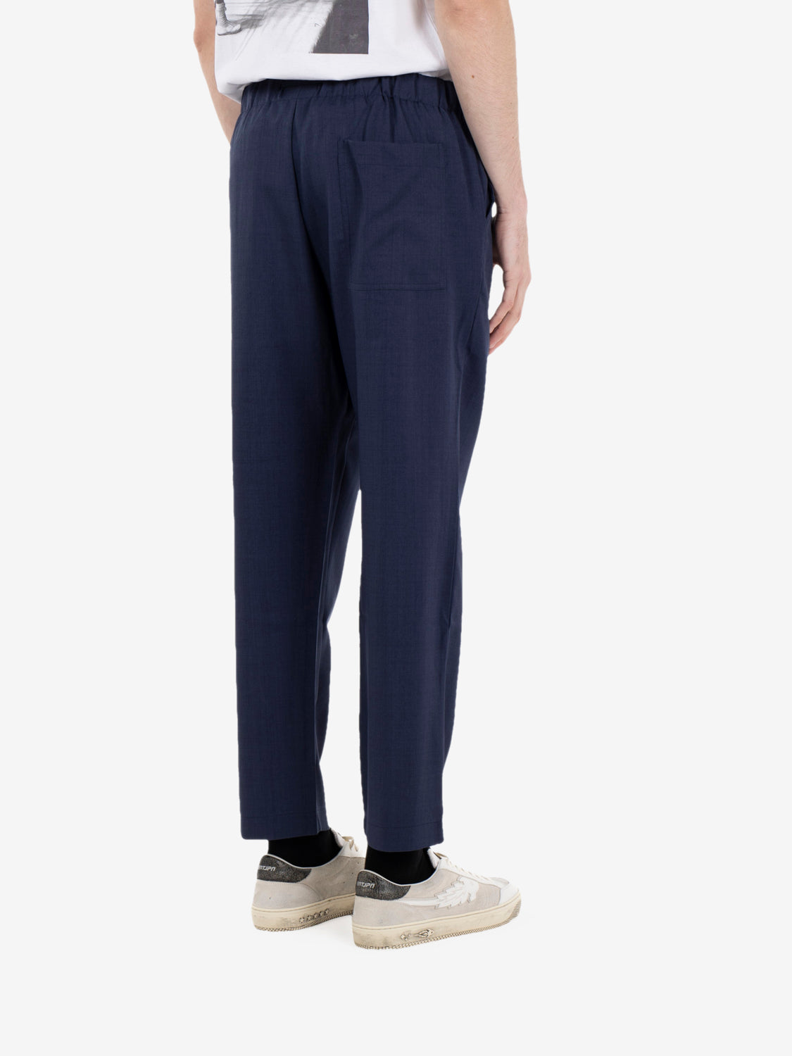 Relaxed fit drawstring joggers in blue