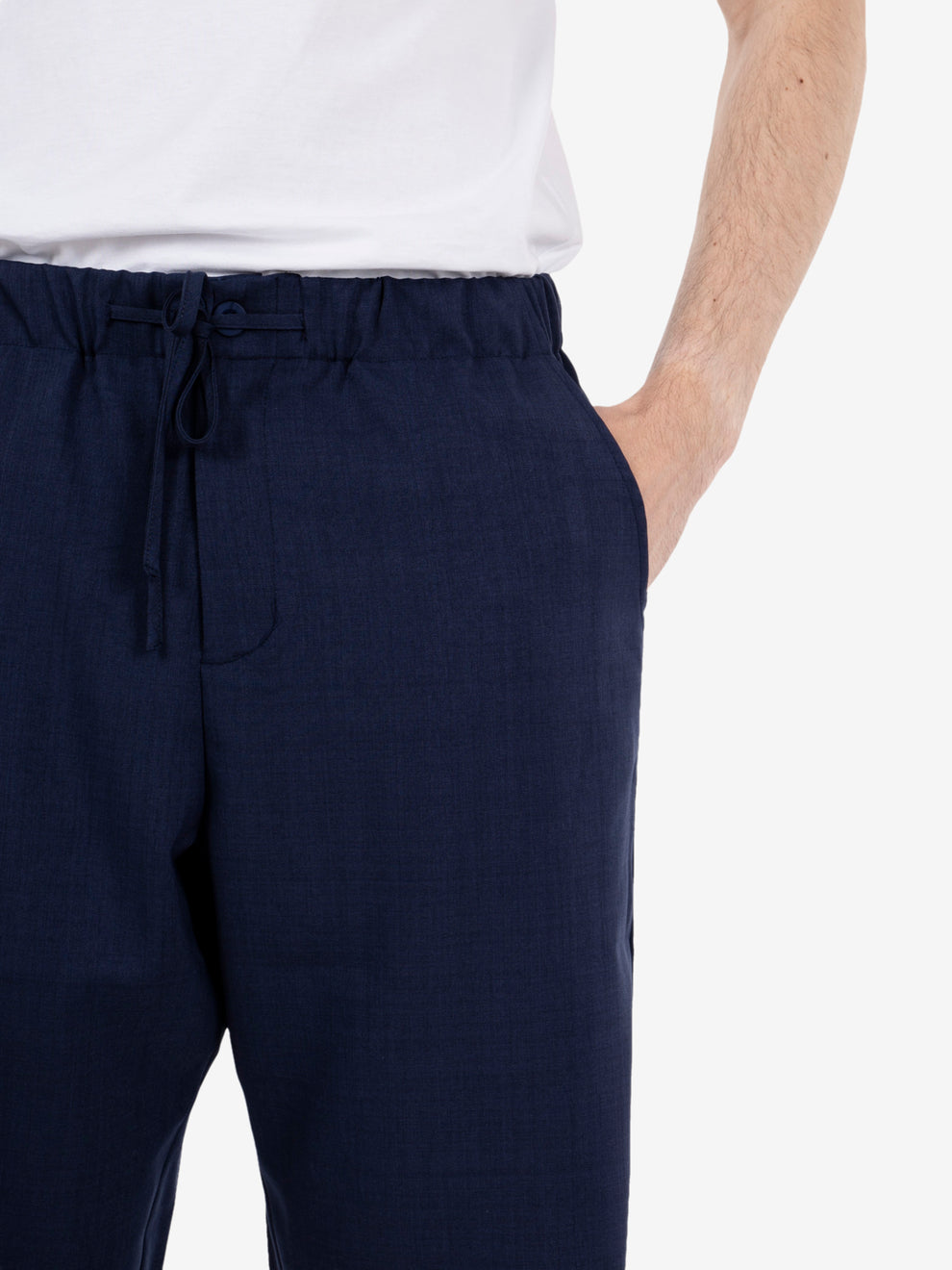 Relaxed fit drawstring joggers in blue