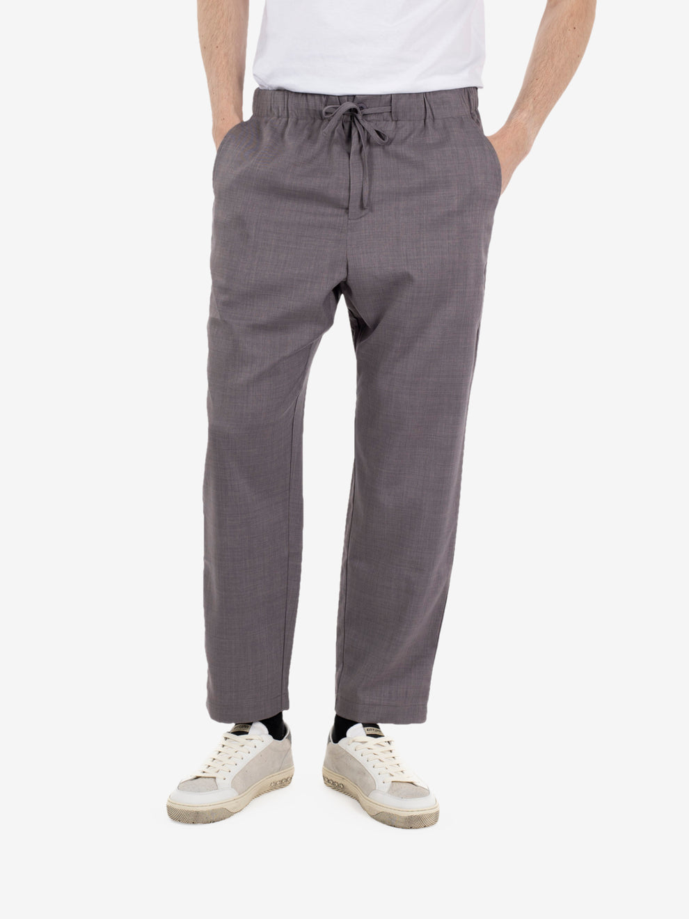 Joggers con coulisse relaxed fit grigio