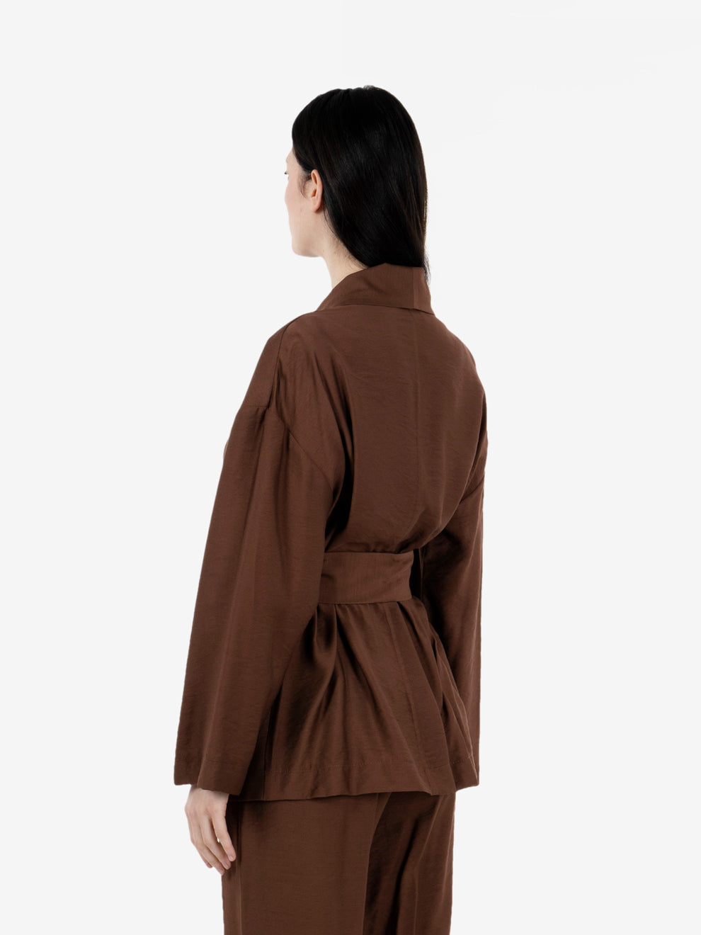 Chocolate belted kimono
