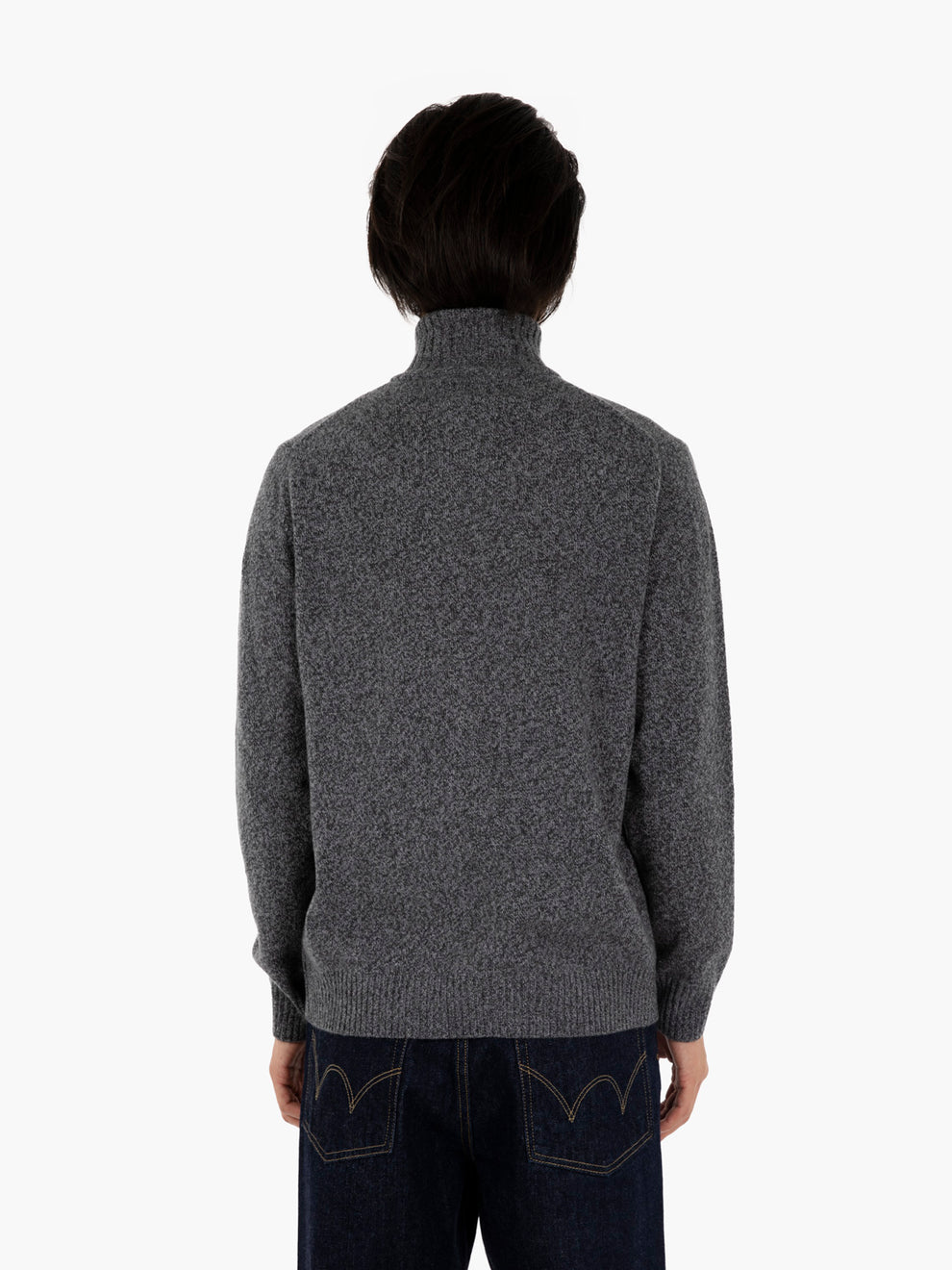 Lupetto con zip grigio scuro