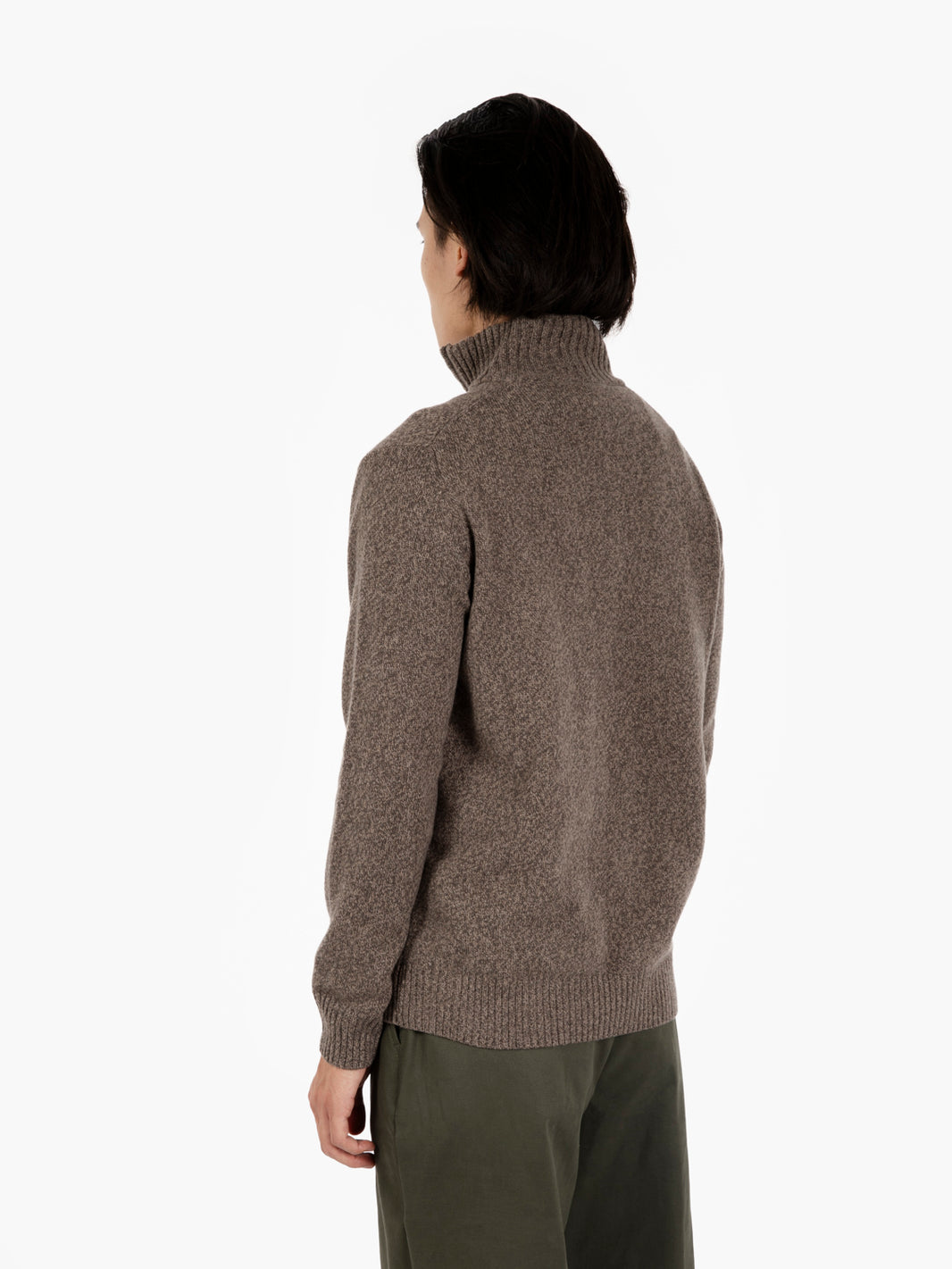 Lupetto con zip tortora