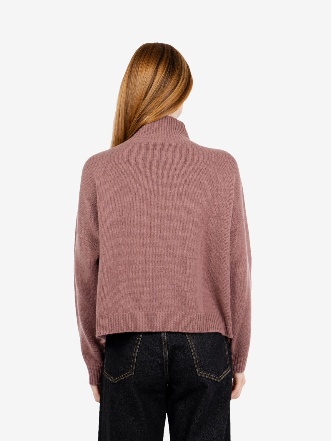 Lupetto in cashmere castagna