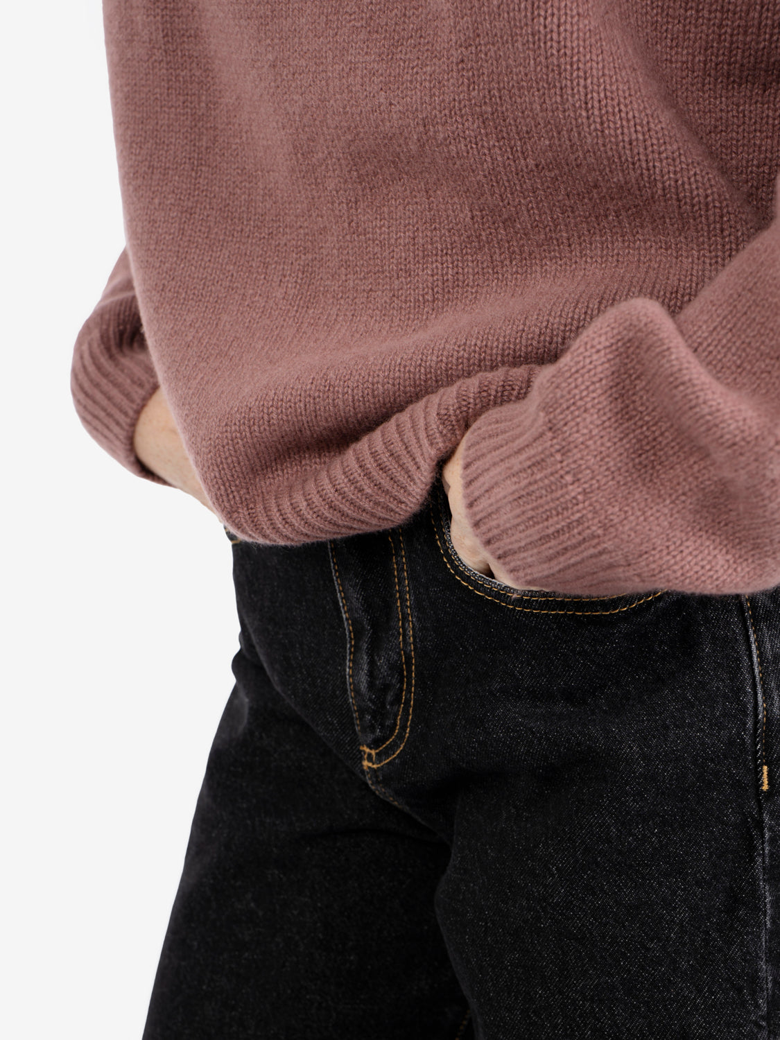 Lupetto in cashmere castagna