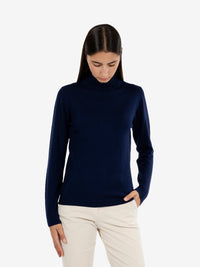 Lupetto in lana blu navy